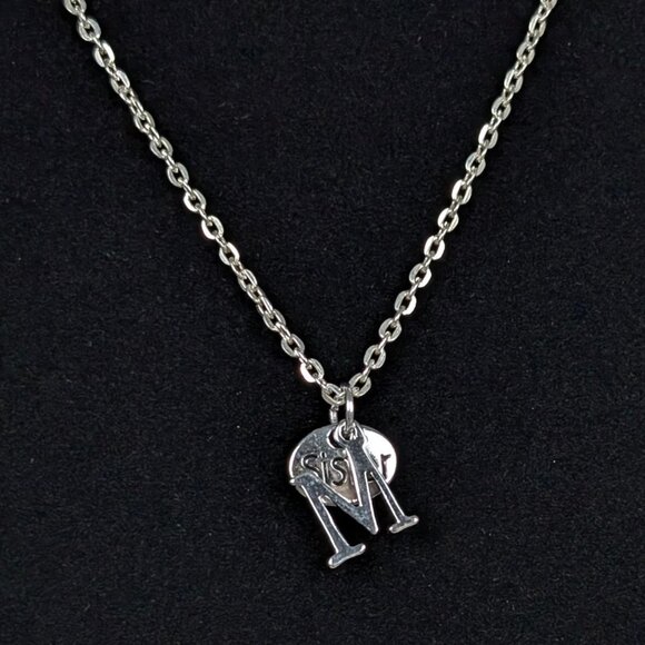 (2/$20) Sister "M" Pendant Necklace - Picture 4 of 6